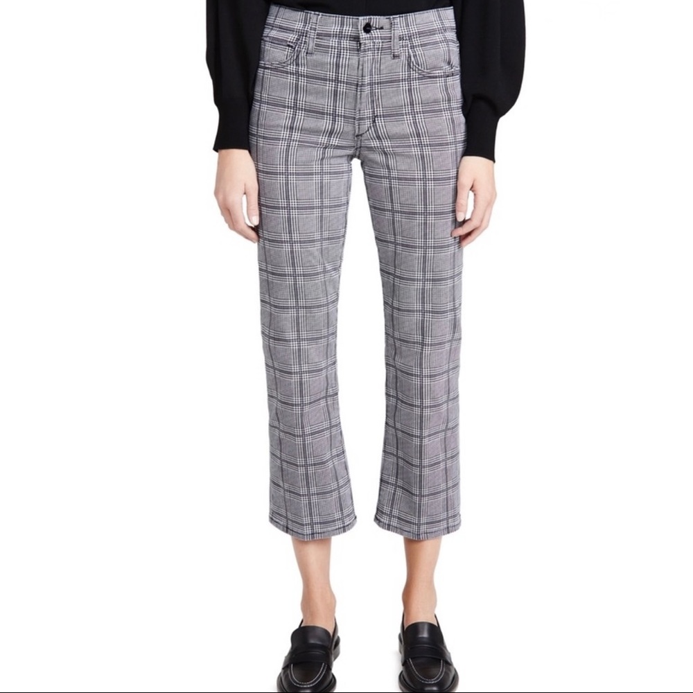 NEW JOE’S JEANS CROPPED CHECK PRINT PANTS